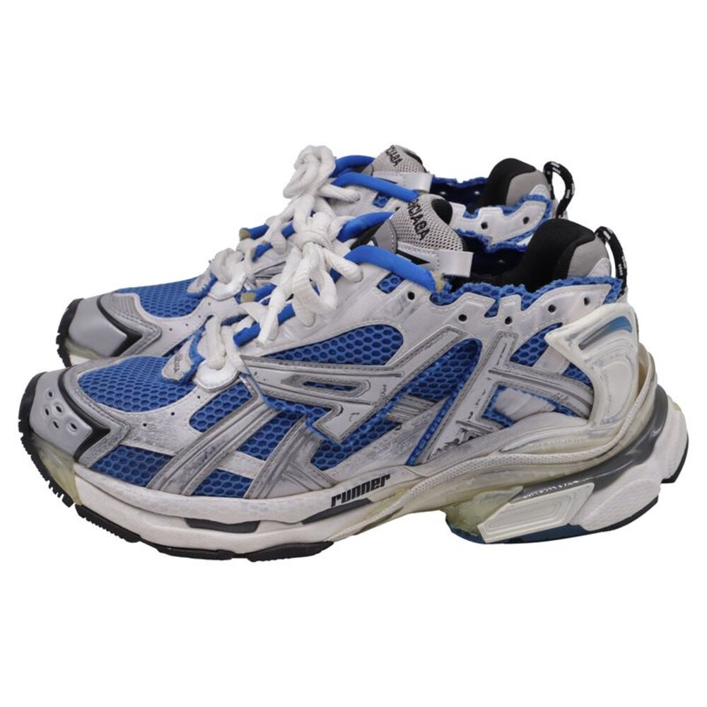 Balenciaga Runner Sneakers in Blue Polyurethane - Picture 5 of 10